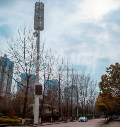 武漢學府路智慧（huì）路燈30米高杆燈