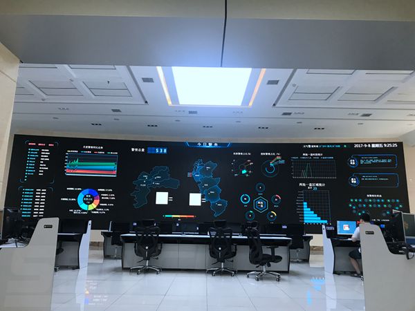 株洲公安局室（shì）內led全彩顯示屏