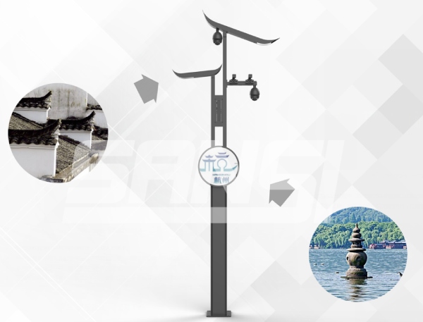 湖濱（bīn）路步行（háng）街智慧路燈外形設計創意來源