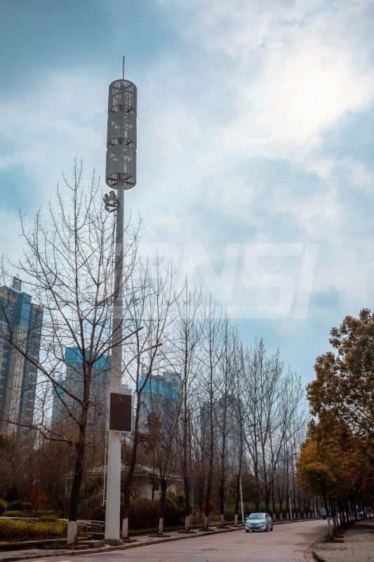 武漢學府路智慧（huì）路燈30米高杆燈（dēng）