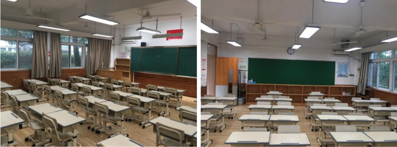 日新實驗小學普通（tōng）教室實景（改造後）