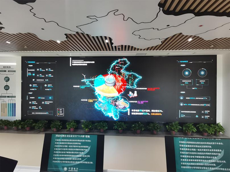LED顯示屏（píng）,國網寧夏（xià）電力（lì）,LED顯示係統