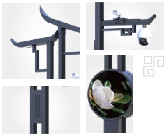 智慧路燈,智慧燈杆,飛（fēi）簷返宇